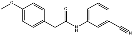 N-(3-cyanophenyl)-2-(4-methoxyphenyl)acetamide Struktur