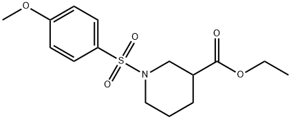 ethyl 1-[(4-methoxyphenyl)sulfonyl]-3-piperidinecarboxylate Struktur