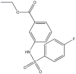 ethyl 3-{[(4-fluorophenyl)sulfonyl]amino}benzoate Struktur