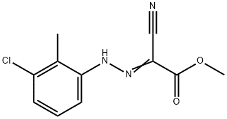 methyl [(3-chloro-2-methylphenyl)hydrazono](cyano)acetate Struktur