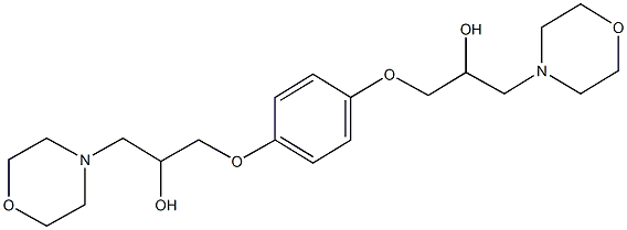 1-{4-[2-hydroxy-3-(4-morpholinyl)propoxy]phenoxy}-3-(4-morpholinyl)-2-propanol Struktur