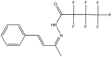 2,2,3,3,4,4,4-heptafluoro-N'-(1-methyl-3-phenyl-2-propenylidene)butanohydrazide Struktur