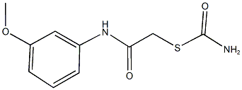 S-[2-(3-methoxyanilino)-2-oxoethyl] thiocarbamate Struktur