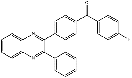 (4-fluorophenyl)[4-(3-phenyl-2-quinoxalinyl)phenyl]methanone Struktur