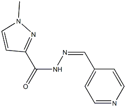 1-methyl-N'-(4-pyridinylmethylene)-1H-pyrazole-3-carbohydrazide Struktur