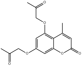 4-methyl-5,7-bis(2-oxopropoxy)-2H-chromen-2-one Struktur