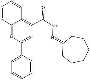 N'-cycloheptylidene-2-phenyl-4-quinolinecarbohydrazide Struktur