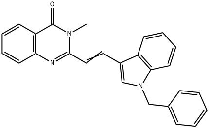 2-[2-(1-benzyl-1H-indol-3-yl)vinyl]-3-methyl-4(3H)-quinazolinone Struktur