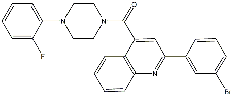 2-(3-bromophenyl)-4-{[4-(2-fluorophenyl)-1-piperazinyl]carbonyl}quinoline Struktur