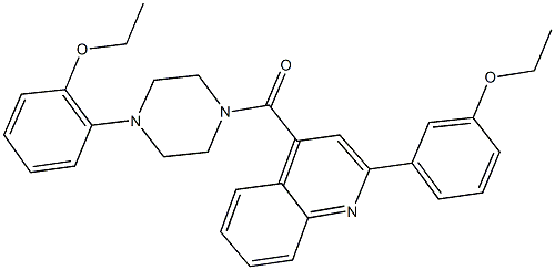 2-(3-ethoxyphenyl)-4-{[4-(2-ethoxyphenyl)-1-piperazinyl]carbonyl}quinoline Struktur