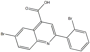 6-bromo-2-(2-bromophenyl)-4-quinolinecarboxylic acid Struktur