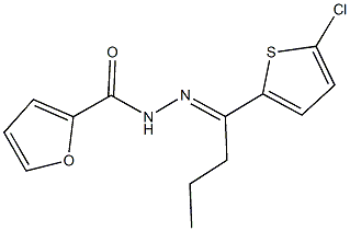 N'-[1-(5-chloro-2-thienyl)butylidene]-2-furohydrazide Struktur