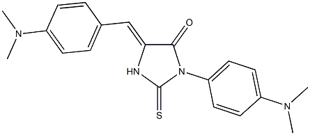 5-[4-(dimethylamino)benzylidene]-3-[4-(dimethylamino)phenyl]-2-thioxo-4-imidazolidinone Struktur