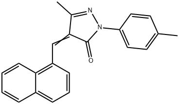 5-methyl-2-(4-methylphenyl)-4-(1-naphthylmethylene)-2,4-dihydro-3H-pyrazol-3-one Struktur