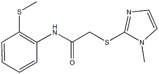 2-[(1-methyl-1H-imidazol-2-yl)sulfanyl]-N-[2-(methylsulfanyl)phenyl]acetamide Struktur