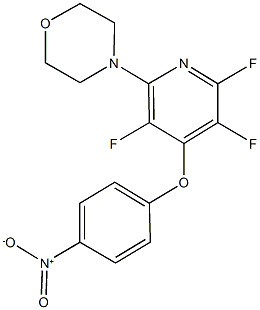 4-(3,5,6-trifluoro-4-{4-nitrophenoxy}pyridin-2-yl)morpholine Struktur