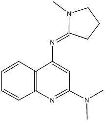 N-[2-(dimethylamino)-4-quinolinyl]-N-(1-methyl-2-pyrrolidinylidene)amine Struktur