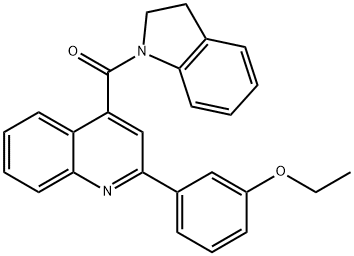 3-[4-(2,3-dihydro-1H-indol-1-ylcarbonyl)-2-quinolinyl]phenyl ethyl ether Struktur