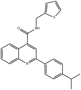 2-(4-isopropylphenyl)-N-(2-thienylmethyl)-4-quinolinecarboxamide Struktur