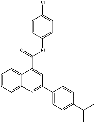 N-(4-chlorophenyl)-2-(4-isopropylphenyl)-4-quinolinecarboxamide Struktur