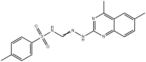 N-{amino[(4,6-dimethyl-2-quinazolinyl)amino]methylene}-4-methylbenzenesulfonamide Struktur