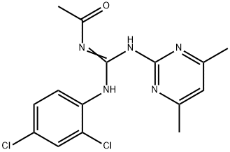 N''-acetyl-N-(2,4-dichlorophenyl)-N'-(4,6-dimethyl-2-pyrimidinyl)guanidine Struktur