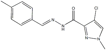 4-chloro-1-methyl-N'-(4-methylbenzylidene)-1H-pyrazole-3-carbohydrazide Struktur