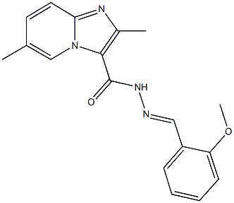 N'-(2-methoxybenzylidene)-2,6-dimethylimidazo[1,2-a]pyridine-3-carbohydrazide Struktur