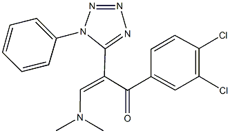 1-(3,4-dichlorophenyl)-3-(dimethylamino)-2-(1-phenyl-1H-tetraazol-5-yl)-2-propen-1-one Struktur