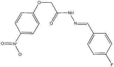 N'-(4-fluorobenzylidene)-2-{4-nitrophenoxy}acetohydrazide Struktur