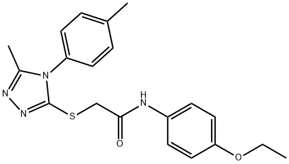 N-(4-ethoxyphenyl)-2-{[5-methyl-4-(4-methylphenyl)-4H-1,2,4-triazol-3-yl]sulfanyl}acetamide Struktur