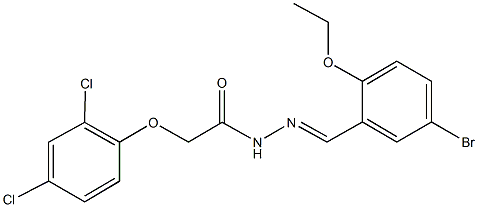 N'-(5-bromo-2-ethoxybenzylidene)-2-(2,4-dichlorophenoxy)acetohydrazide Struktur