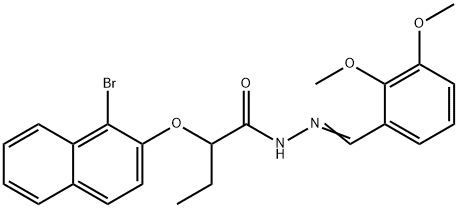 2-[(1-bromo-2-naphthyl)oxy]-N'-(2,3-dimethoxybenzylidene)butanohydrazide Struktur