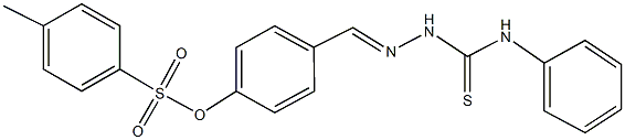 4-[2-(anilinocarbothioyl)carbohydrazonoyl]phenyl 4-methylbenzenesulfonate Struktur