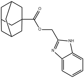 1H-benzimidazol-2-ylmethyl 1-adamantanecarboxylate Struktur