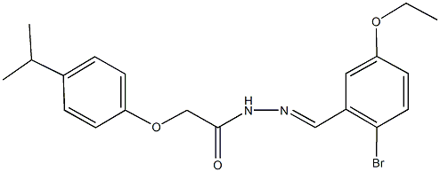 N'-(2-bromo-5-ethoxybenzylidene)-2-(4-isopropylphenoxy)acetohydrazide Struktur