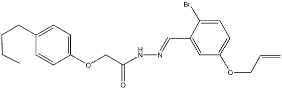 N'-[5-(allyloxy)-2-bromobenzylidene]-2-(4-butylphenoxy)acetohydrazide Struktur