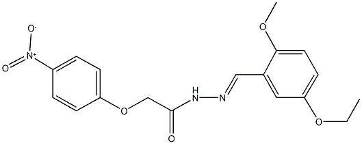 N'-(5-ethoxy-2-methoxybenzylidene)-2-{4-nitrophenoxy}acetohydrazide Struktur