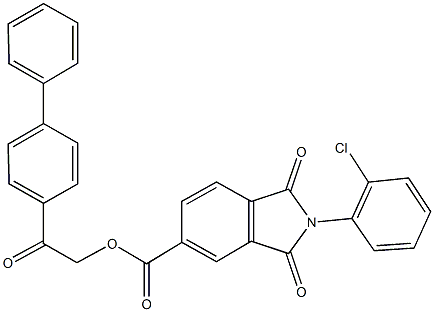 2-[1,1'-biphenyl]-4-yl-2-oxoethyl 2-(2-chlorophenyl)-1,3-dioxo-5-isoindolinecarboxylate Struktur