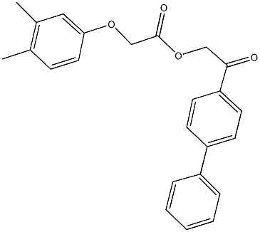 2-[1,1'-biphenyl]-4-yl-2-oxoethyl (3,4-dimethylphenoxy)acetate Struktur