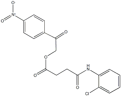 2-{4-nitrophenyl}-2-oxoethyl 4-(2-chloroanilino)-4-oxobutanoate Struktur