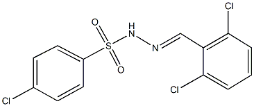 4-chloro-N'-(2,6-dichlorobenzylidene)benzenesulfonohydrazide Struktur