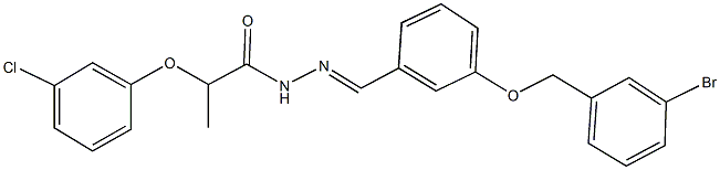 N'-{3-[(3-bromobenzyl)oxy]benzylidene}-2-(3-chlorophenoxy)propanohydrazide Struktur