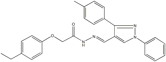 2-(4-ethylphenoxy)-N'-{[3-(4-methylphenyl)-1-phenyl-1H-pyrazol-4-yl]methylene}acetohydrazide Struktur