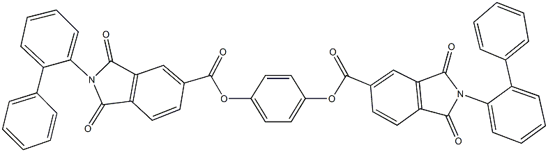 4-{[(2-[1,1'-biphenyl]-2-yl-1,3-dioxo-2,3-dihydro-1H-isoindol-5-yl)carbonyl]oxy}phenyl 2-[1,1'-biphenyl]-2-yl-1,3-dioxo-5-isoindolinecarboxylate Struktur