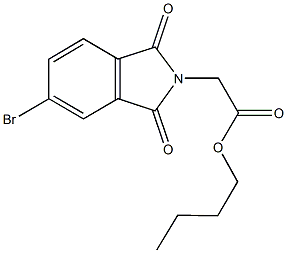 butyl (5-bromo-1,3-dioxo-1,3-dihydro-2H-isoindol-2-yl)acetate Struktur