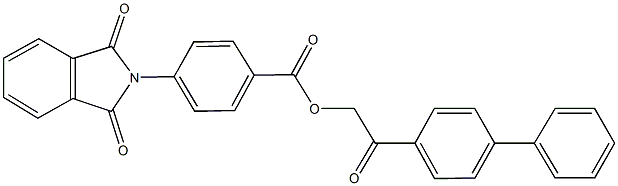 2-[1,1'-biphenyl]-4-yl-2-oxoethyl 4-(1,3-dioxo-1,3-dihydro-2H-isoindol-2-yl)benzoate Struktur