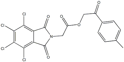 2-(4-methylphenyl)-2-oxoethyl (4,5,6,7-tetrachloro-1,3-dioxo-1,3-dihydro-2H-isoindol-2-yl)acetate Struktur