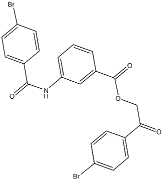 2-(4-bromophenyl)-2-oxoethyl 3-[(4-bromobenzoyl)amino]benzoate Struktur