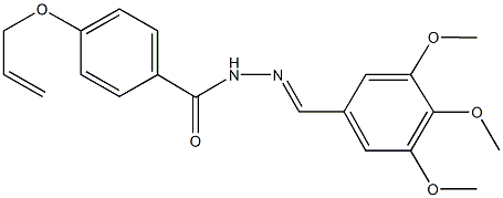 4-(allyloxy)-N'-(3,4,5-trimethoxybenzylidene)benzohydrazide Struktur